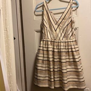J.Crew Gold Striped Dress